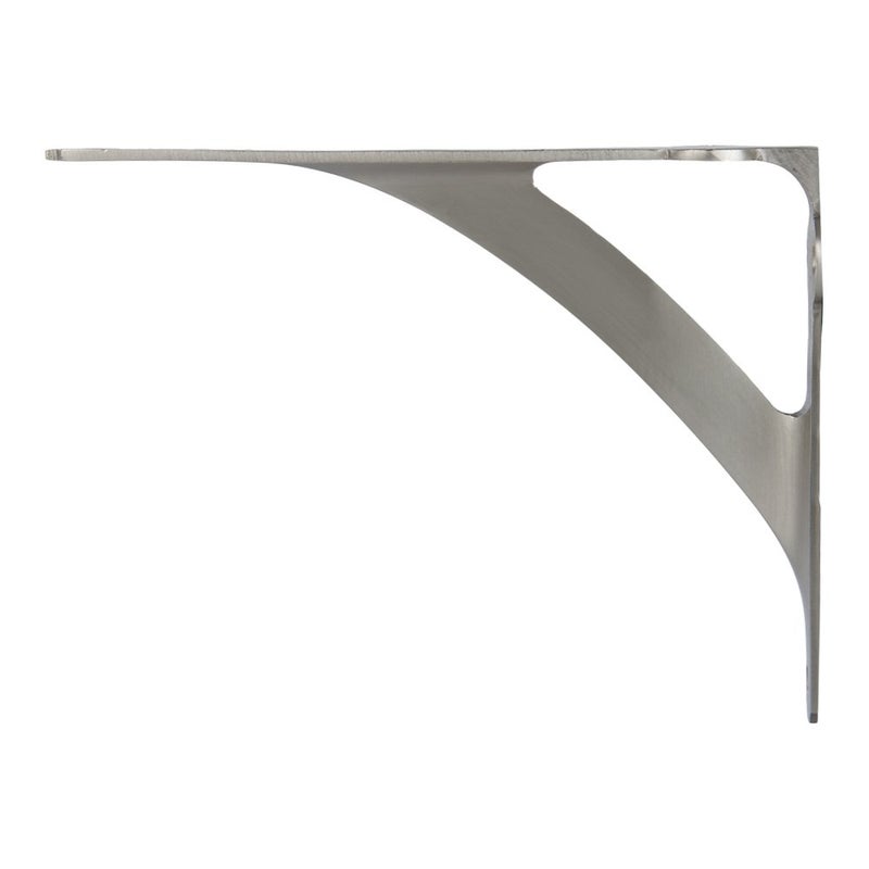 A29 Set of 2 Shelf Brackets for 6", 8", 10" Shelves - Brushed Nickel Finish - 7.88" X 5.88" Heavy Duty Brass L Brackets for Wall Shelves Hardware Included, - Image 2
